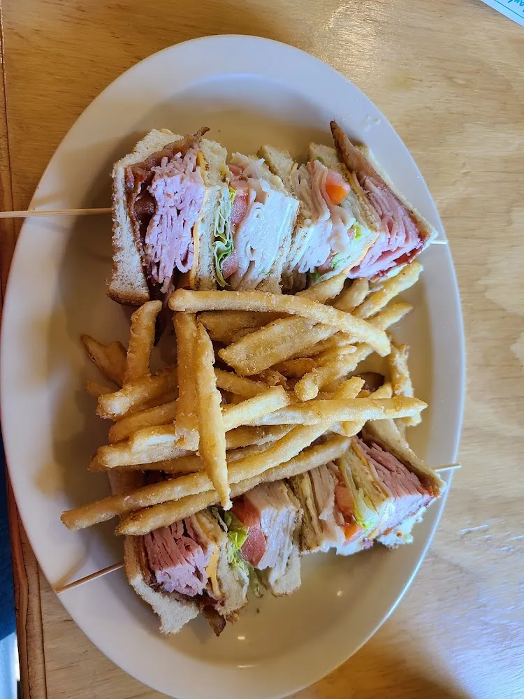 Club Sandwich with French Fries