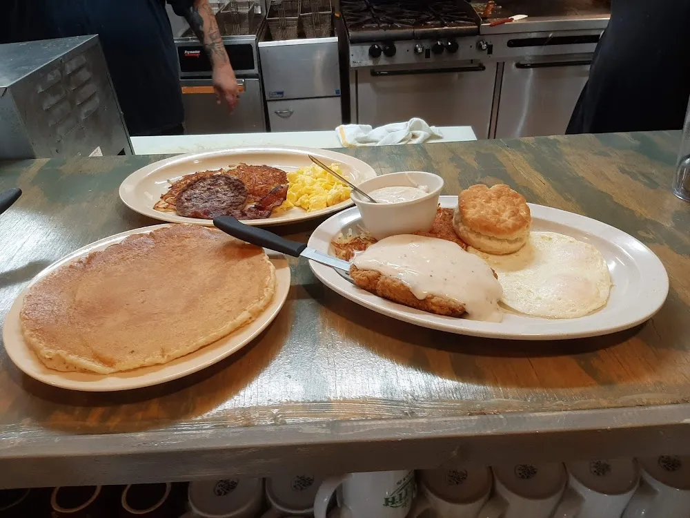 Dawn's Deluxe Breakfast and Chicken Fried Steak and Eggs